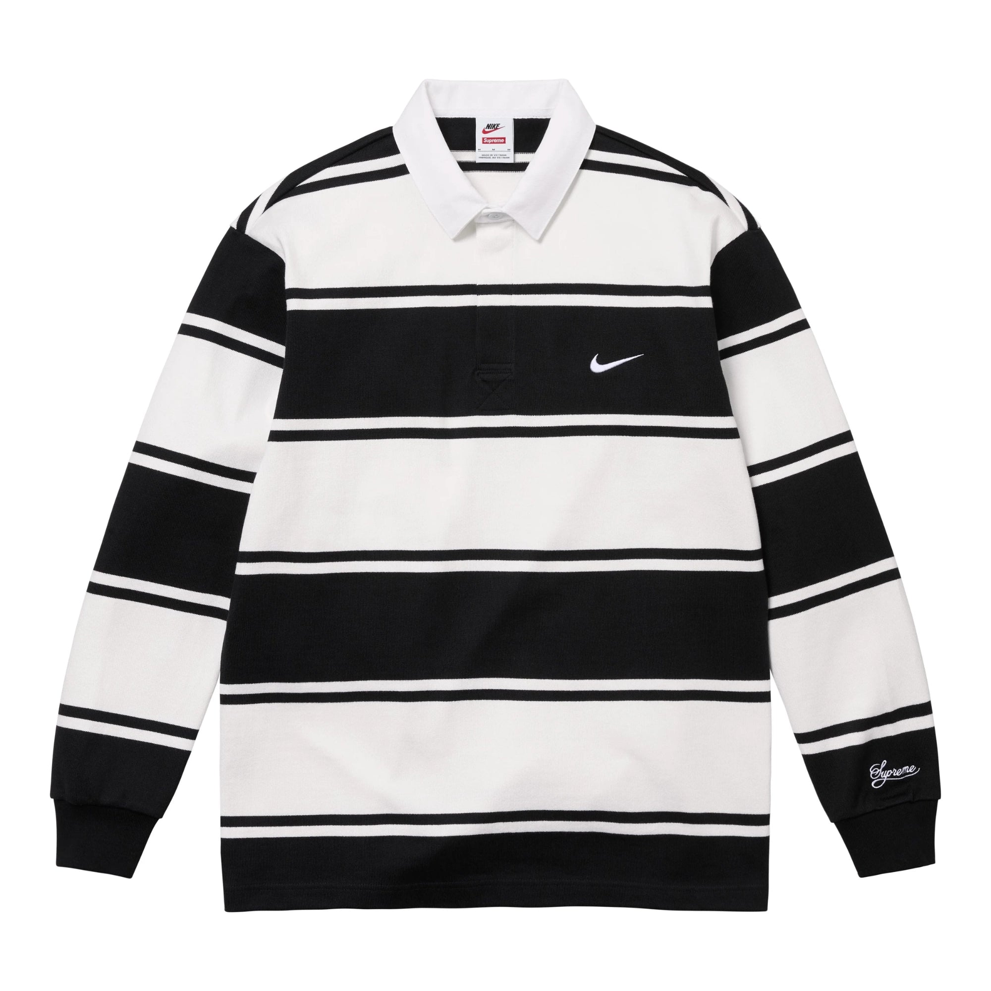 supreme®/nike® stripe rugby 黒　XL Supreme x Nike Stripe Rugby Black