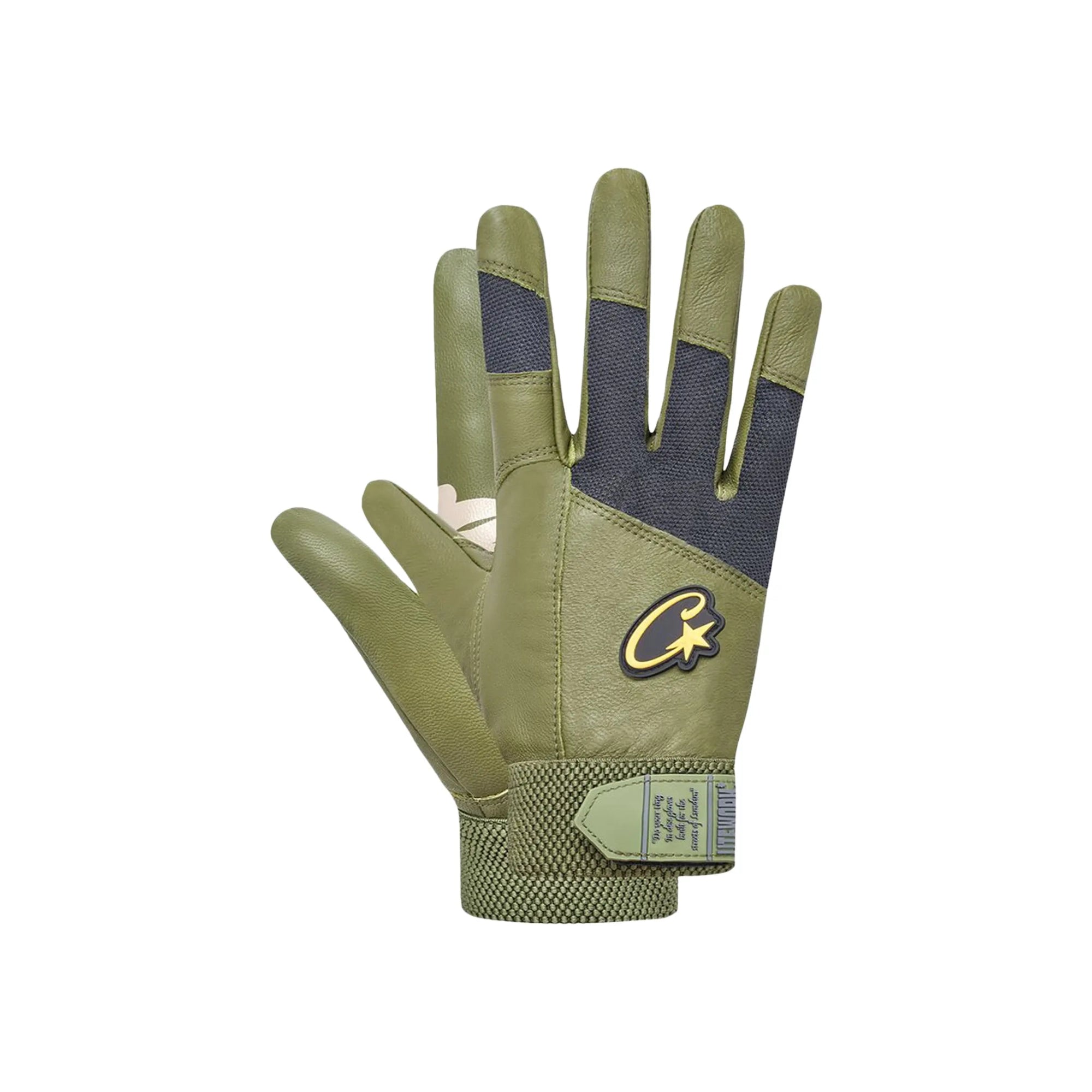 Corteiz Leathers Gloves Gutta Green