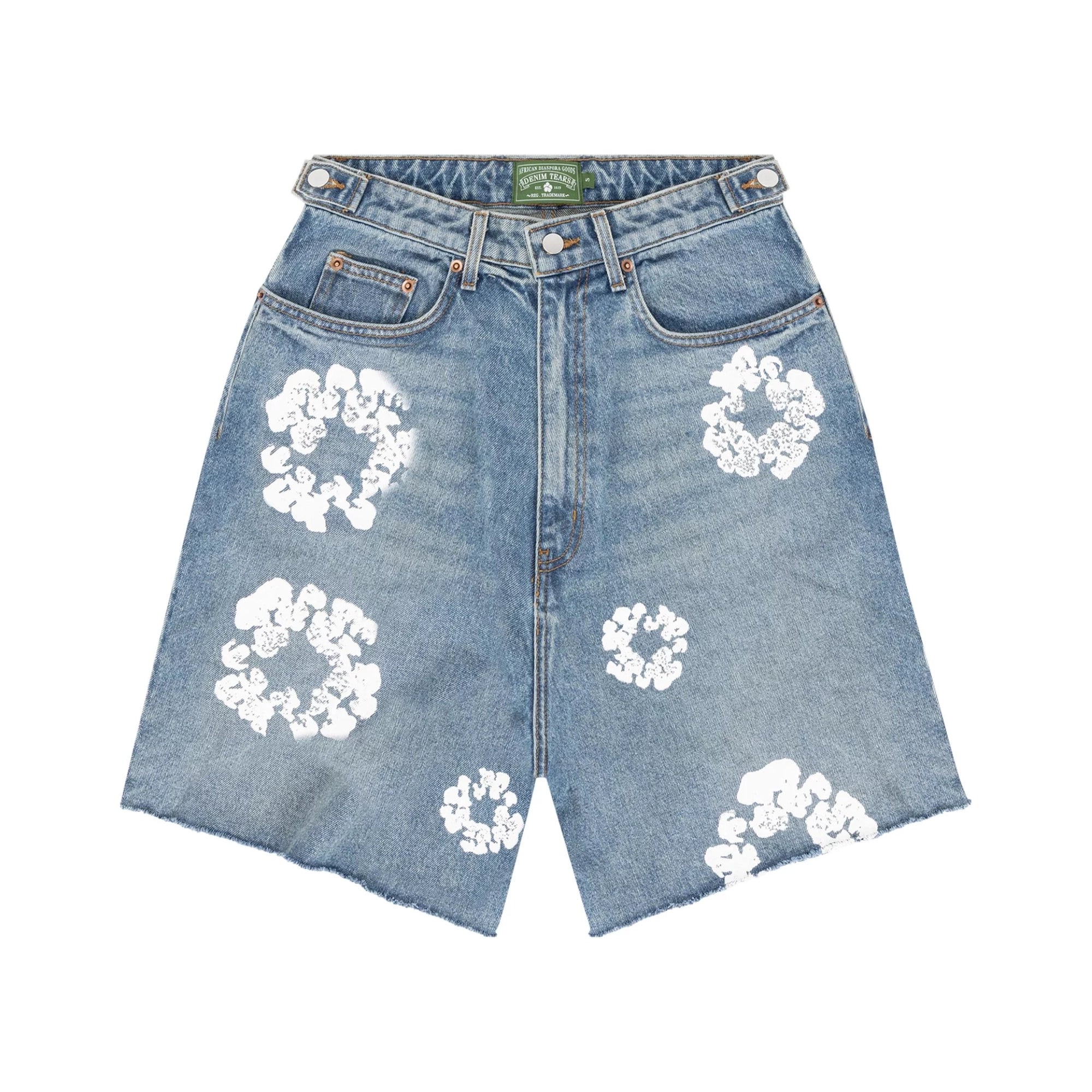 Denim Tears Wreath Jean Short Light Wash Denim Tears Wreath Jean Short Light Wash