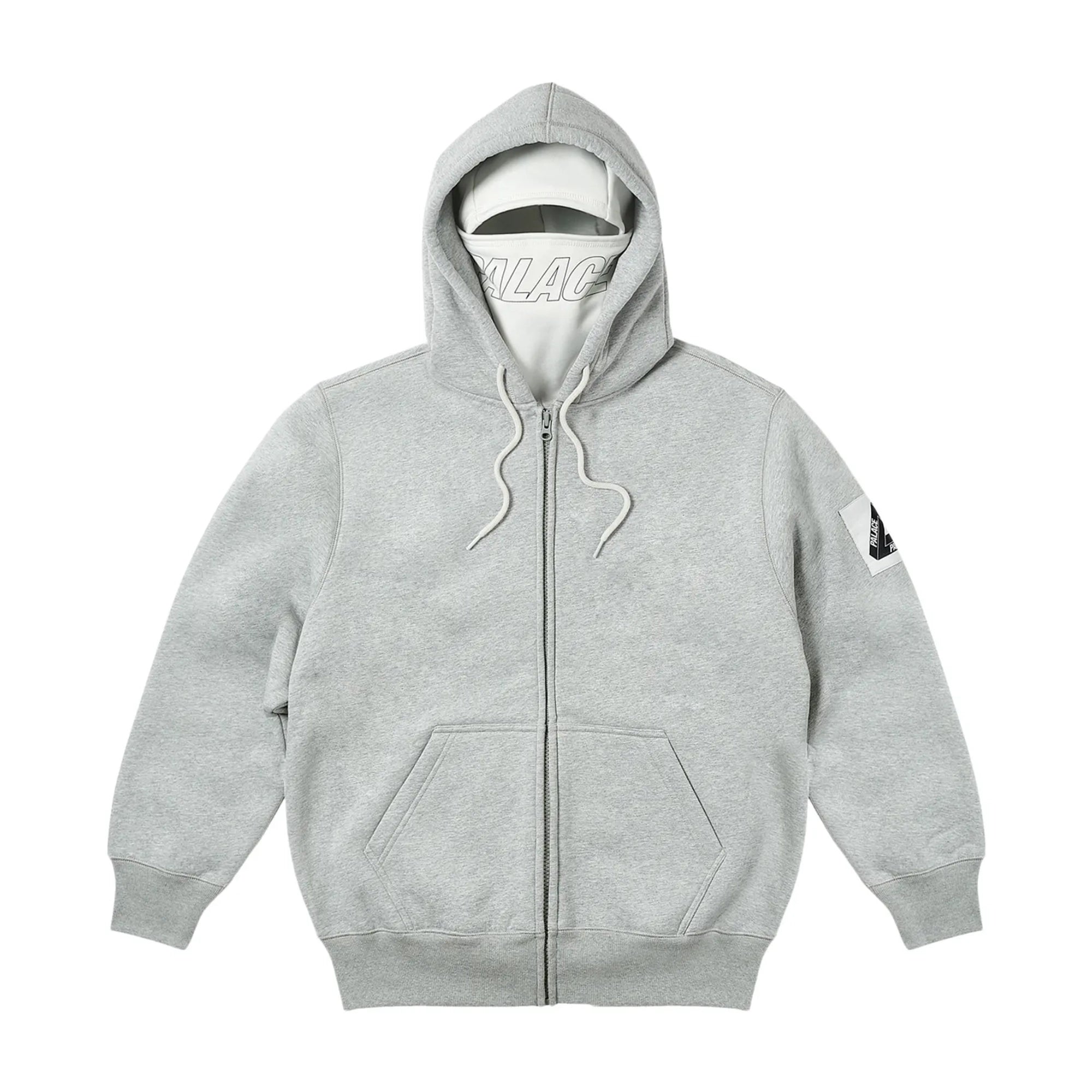 Palace Facemask Shearling Thermal Hood Gray
