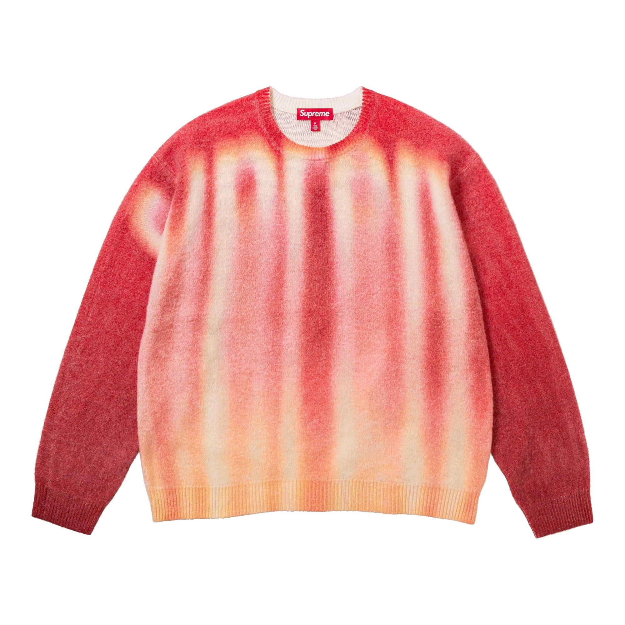 Supreme Blurred Logo Sweater Red Supreme Blurred Logo Sweater Red