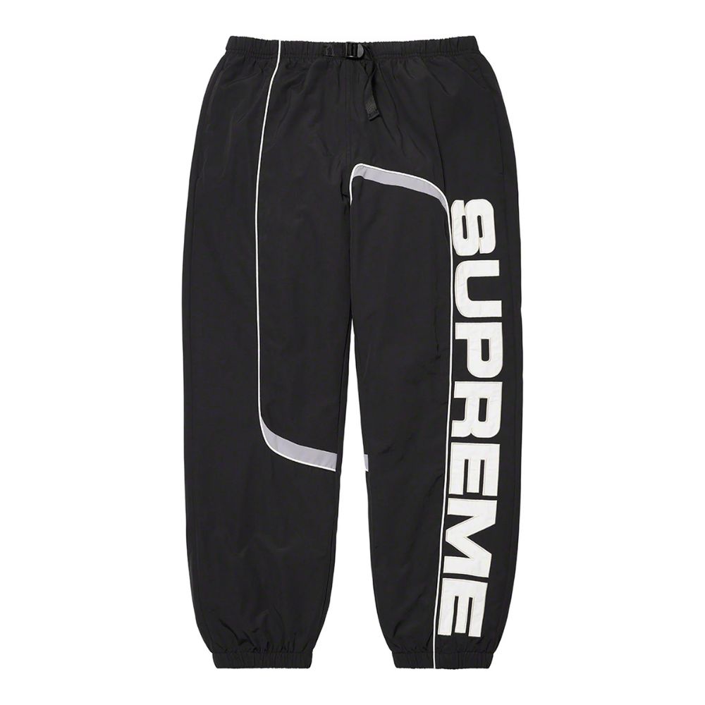 Supreme S Paneled Belted Track Pant Black
