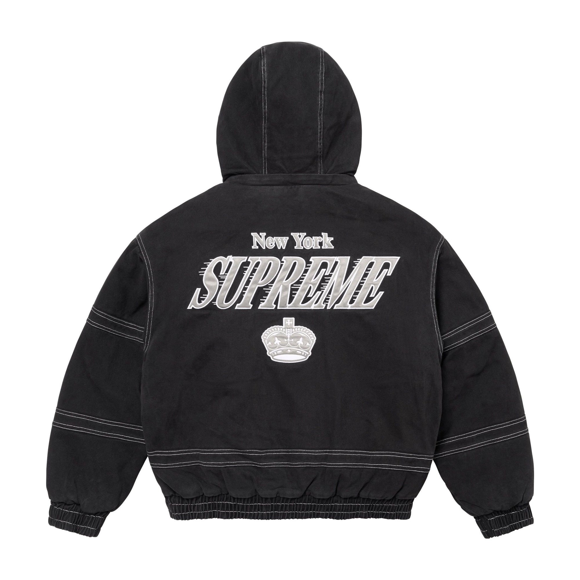 Supreme x Mitchell & Ness Twill Stadium Jacket Black