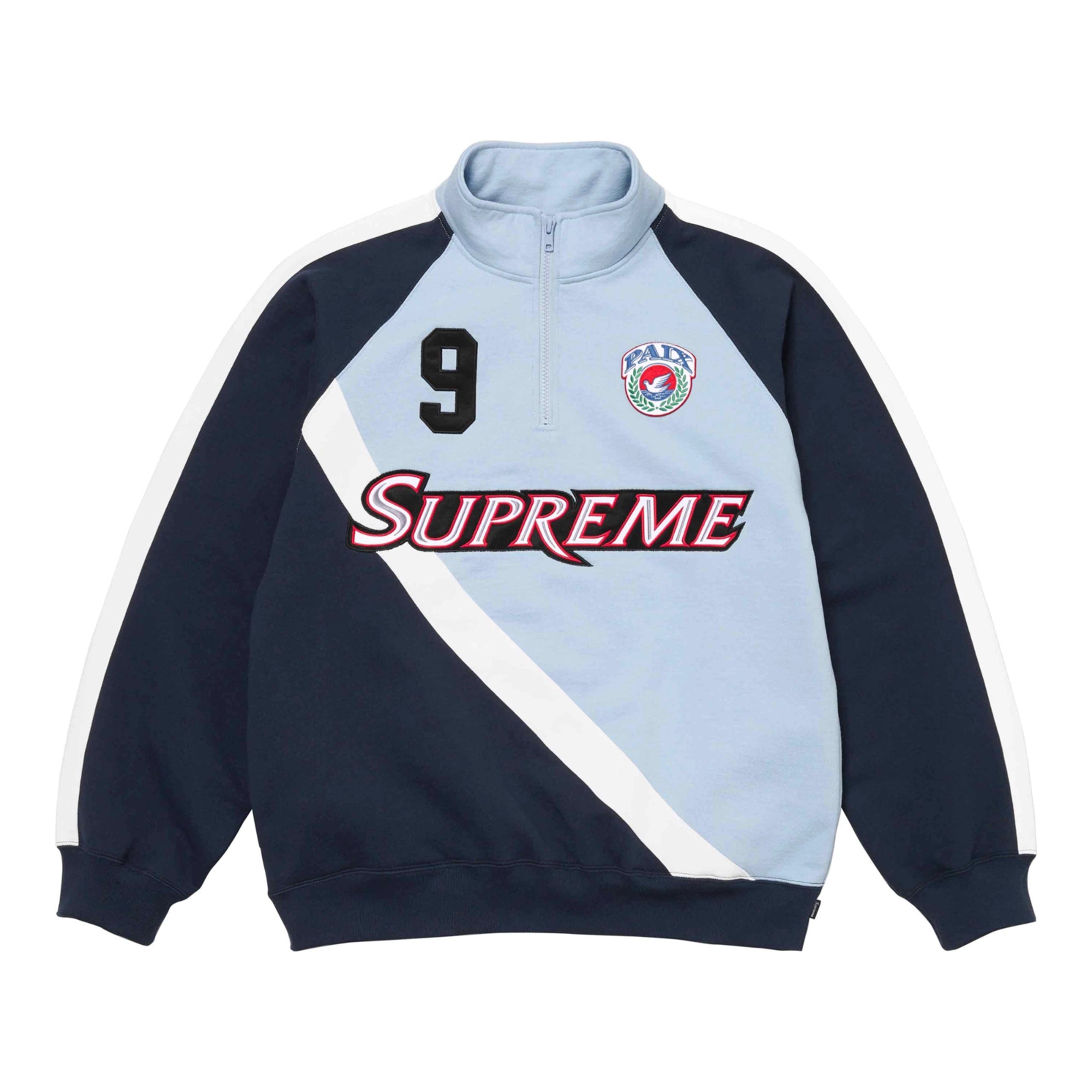 Supreme Equipé Half Zip Sweatshirt Light Blue
