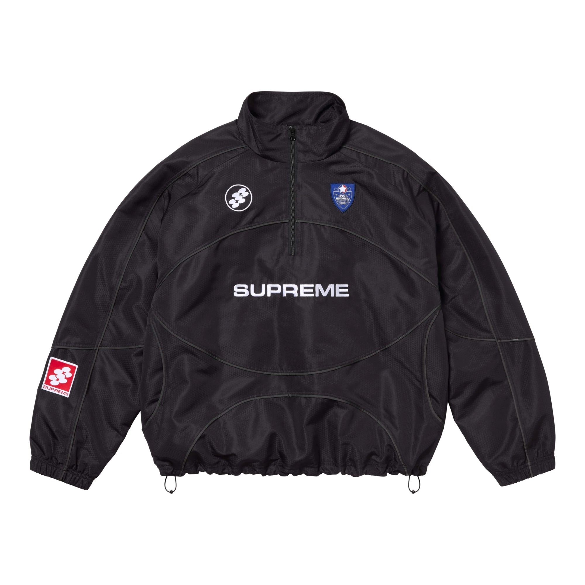 Supreme Reflective Piping Pullover Black