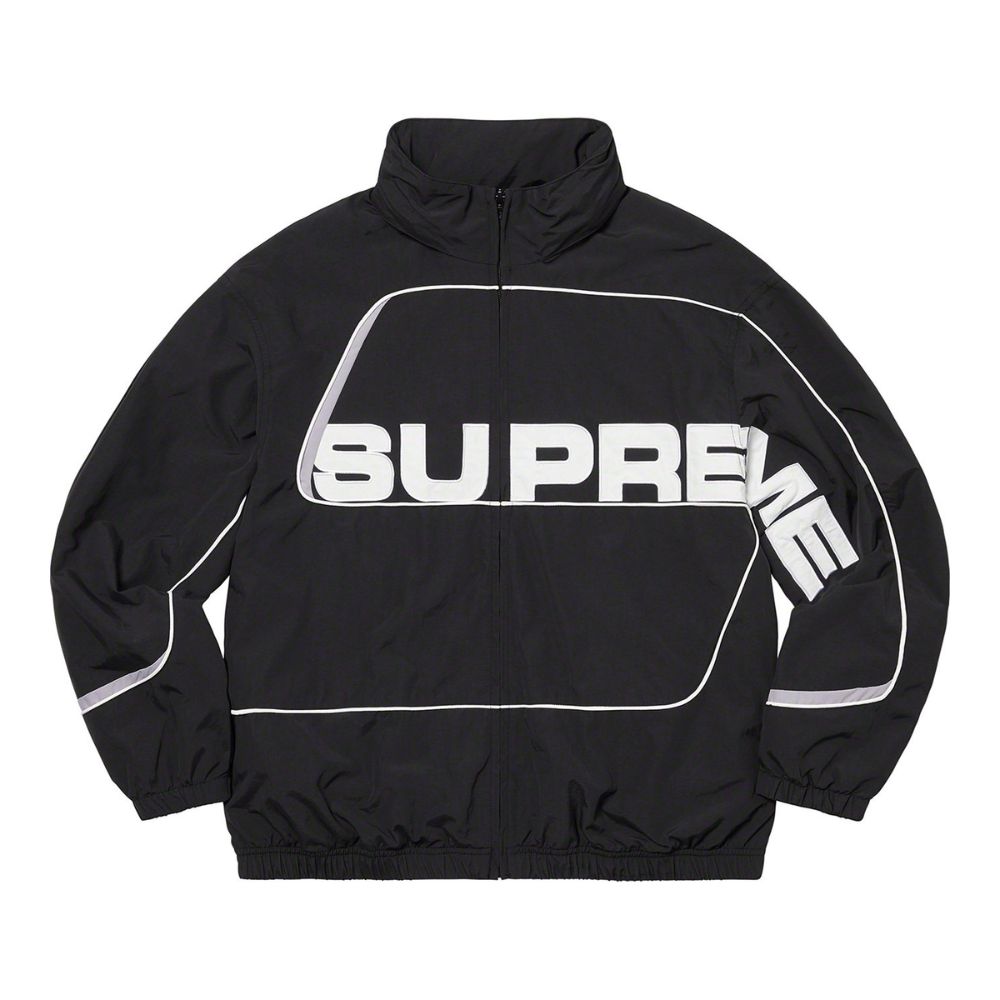 Supreme S Paneled Track Jacket Black