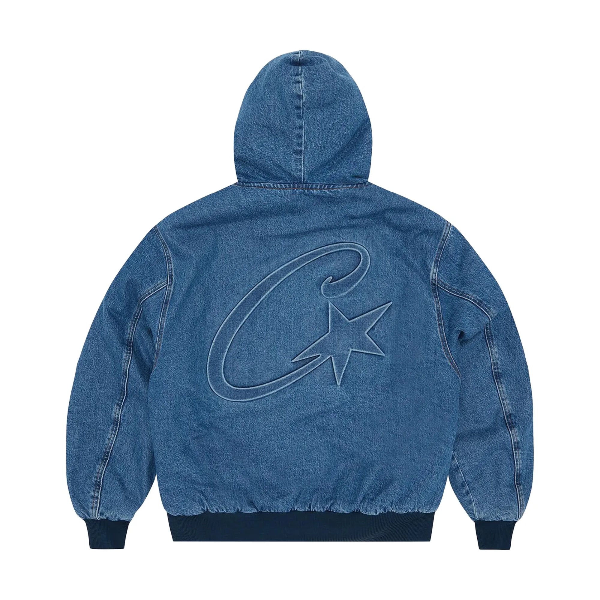 Corteiz CRTZ Embossed C-Star Denim Work Jacket Blue