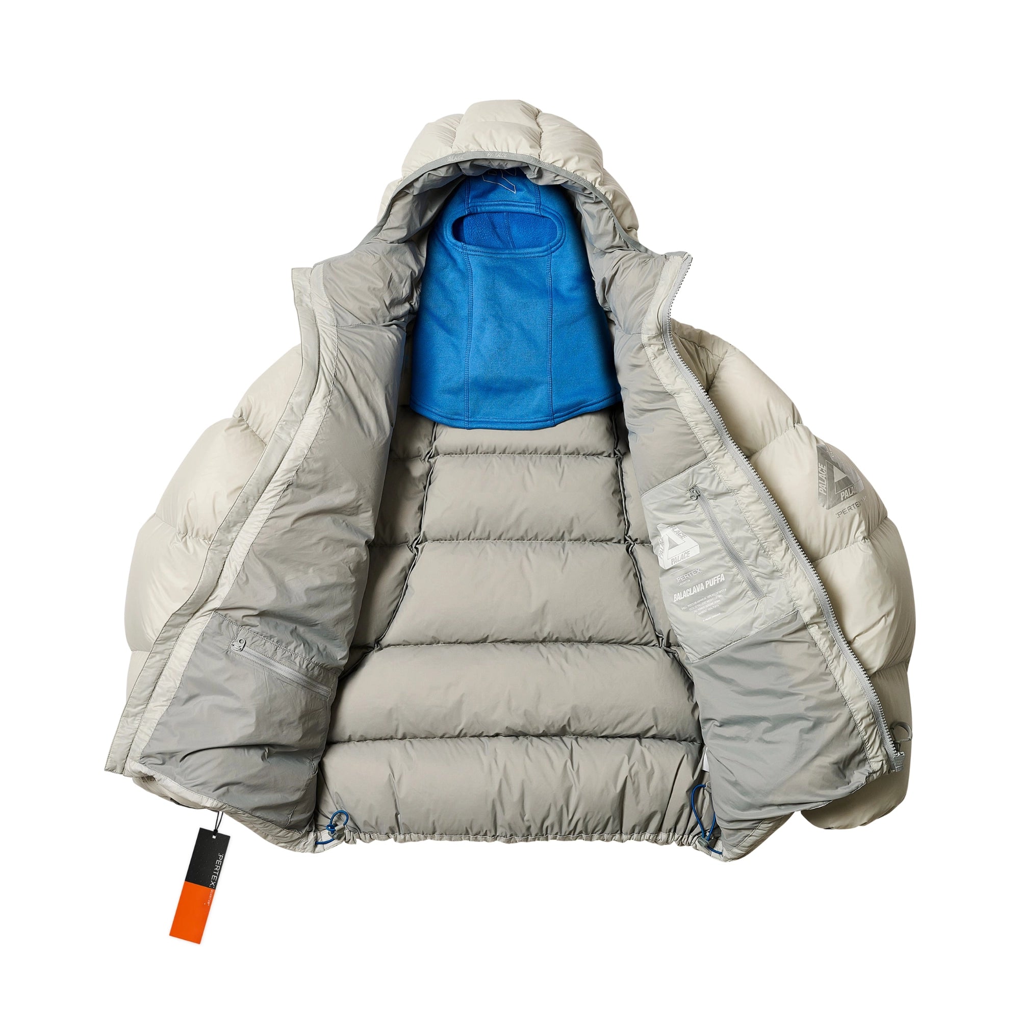 Palace PERTEX Opaque Balaclava Puffa Concrete Grey