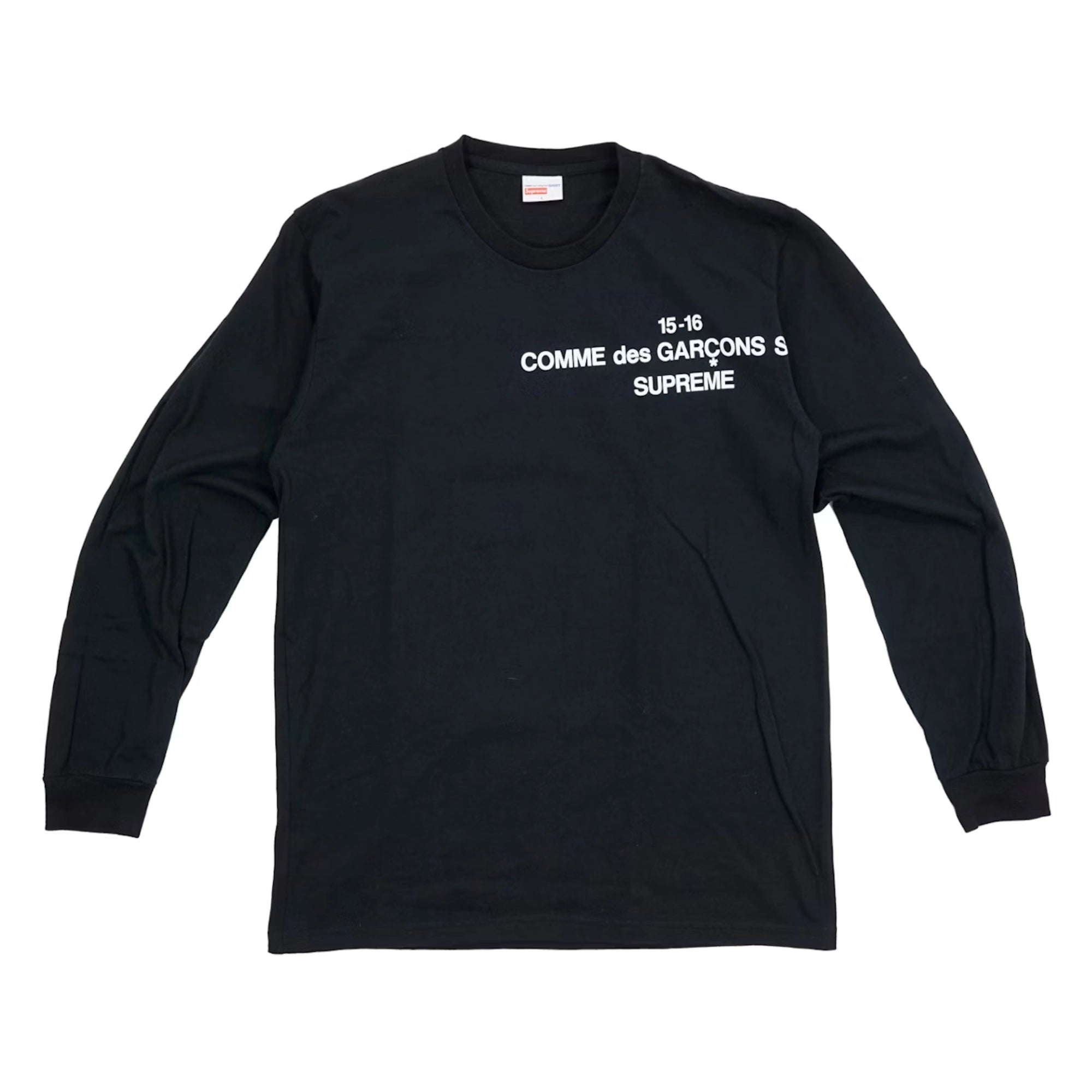 Supreme x Comme des Garçons Long Sleeve T-shirt (FW15) Black Supreme x Comme des Garçons Long Sleeve T-shirt (FW15) Black