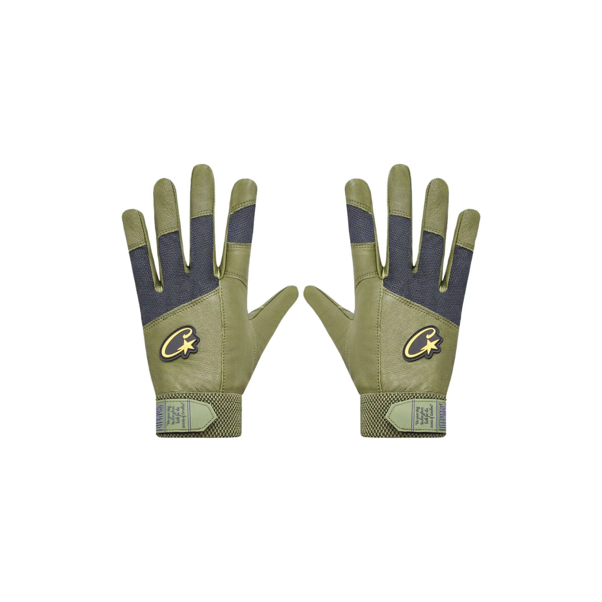 Corteiz Leathers Gloves Gutta Green