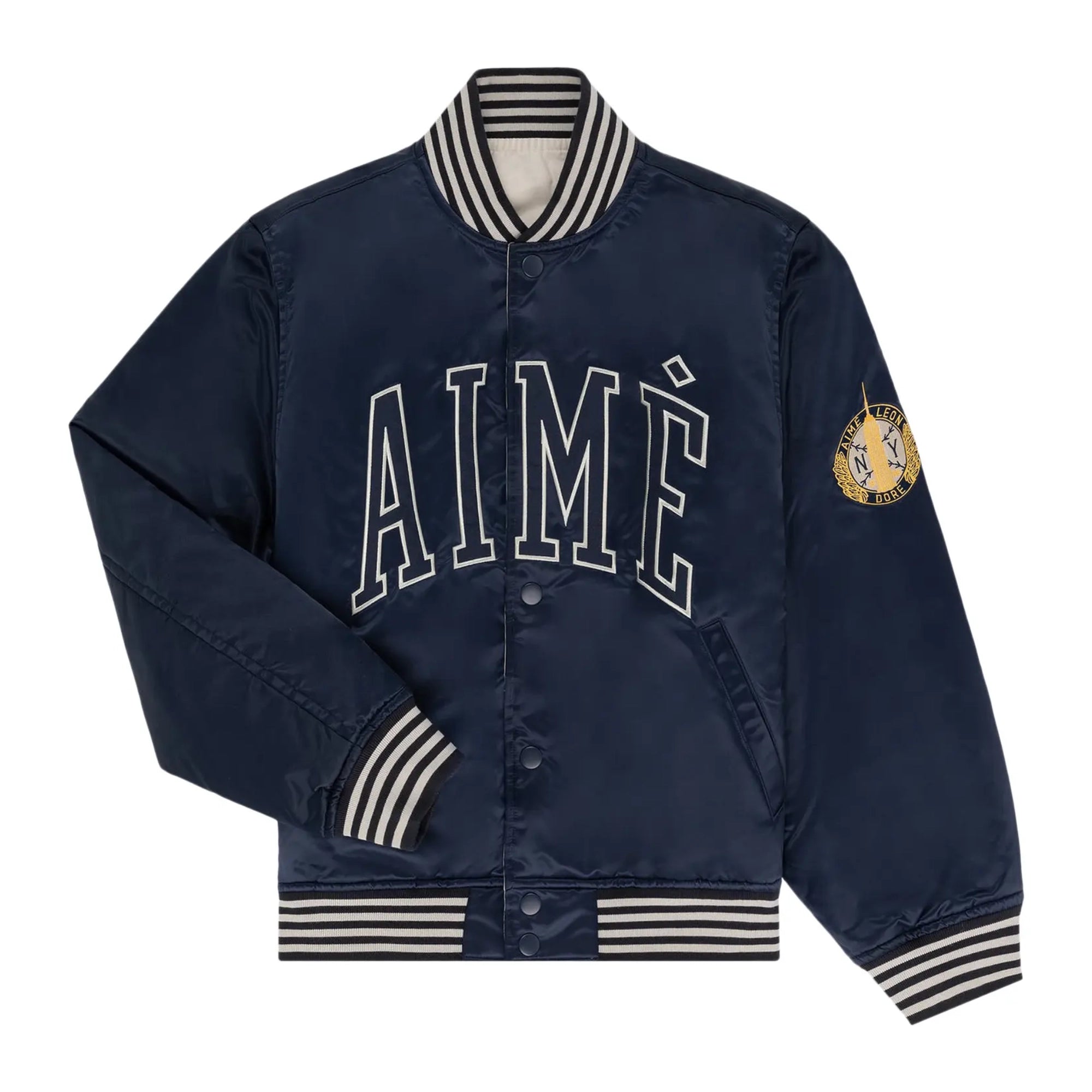 Aimé Leon Dore Reversible Varsity Jacket Navy Aimé Leon Dore Reversible Varsity Jacket Navy