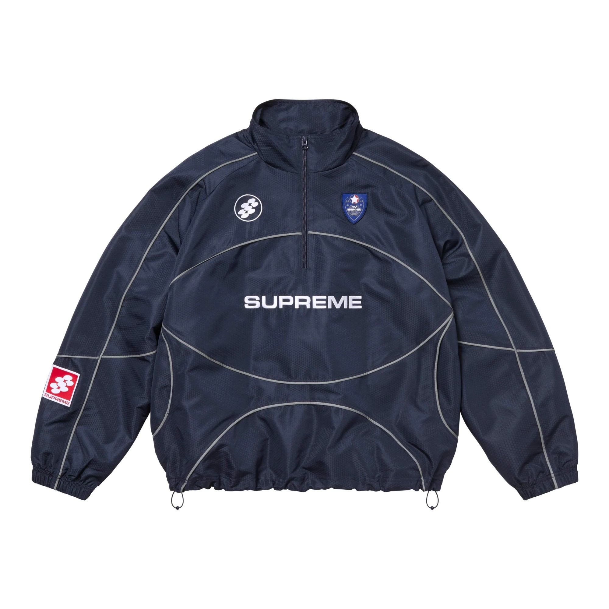 Supreme Reflective Piping Pullover Navy