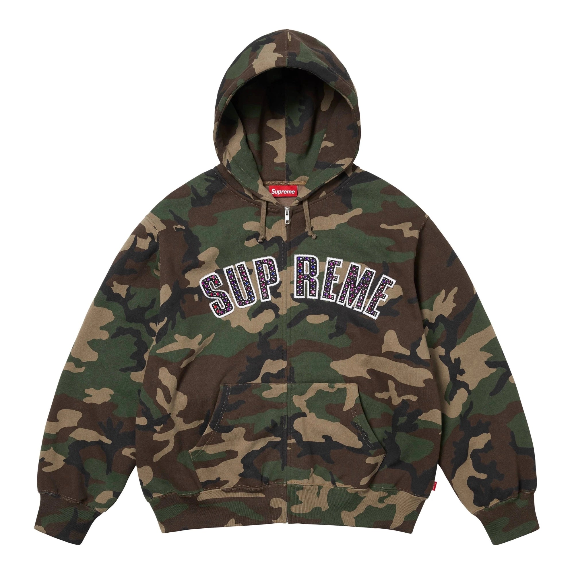 Supreme x B.B. Simon Zip Up Hooded Sweatshirt Woodland Camo