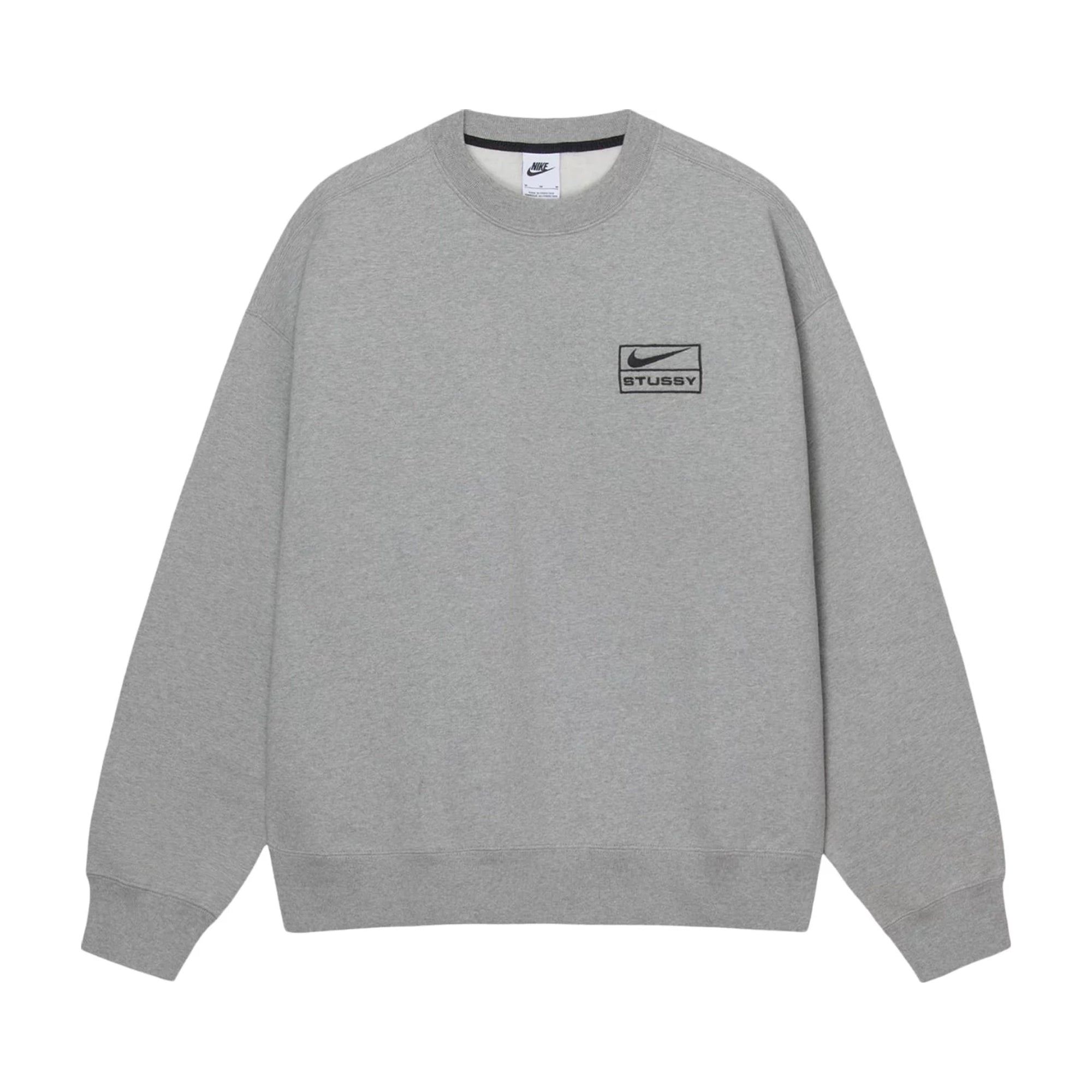 Stussy x Nike Fleece Crew Dark Grey Heather