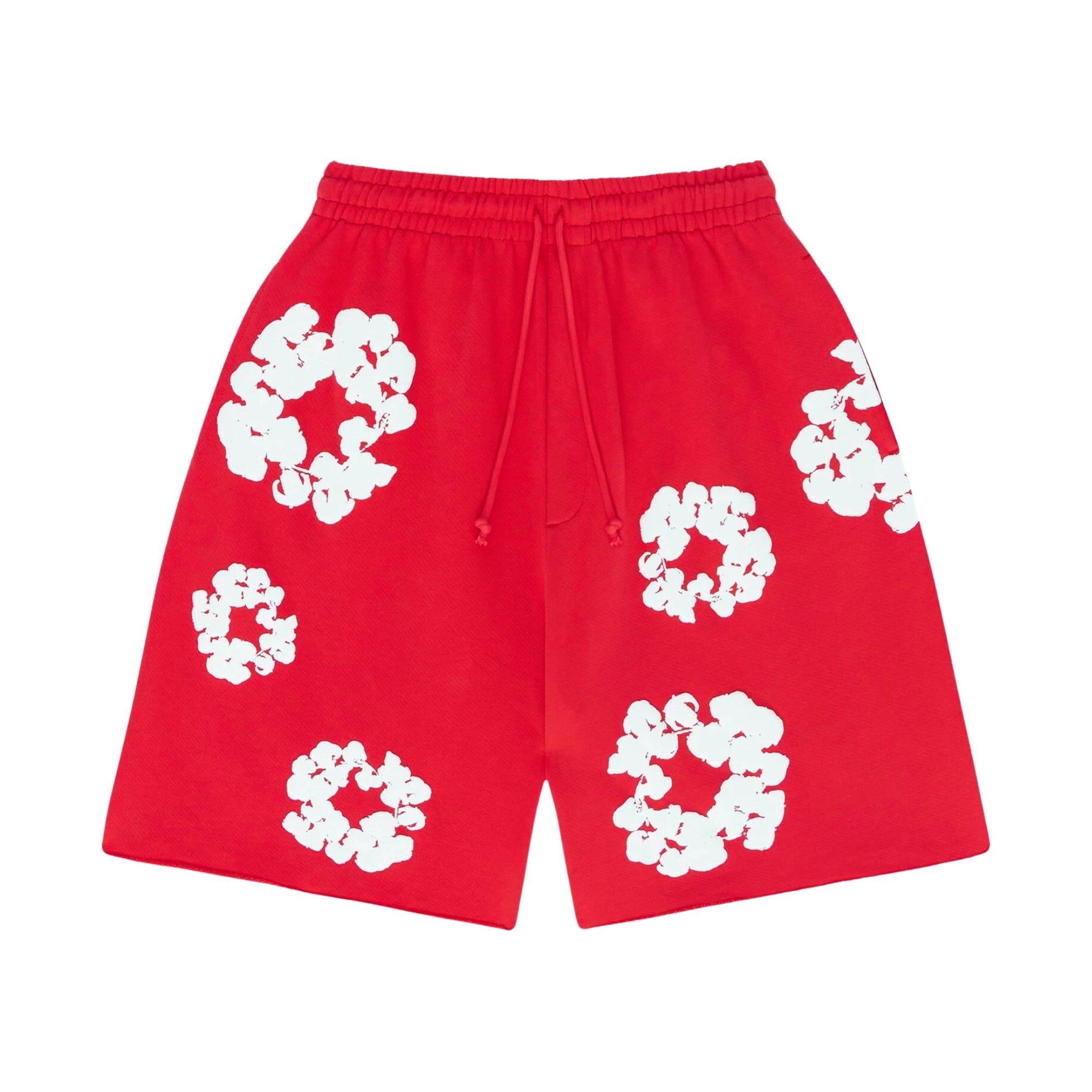 Denim Tears The Cotton Wreath Shorts Red Denim Tears The Cotton Wreath Shorts Red