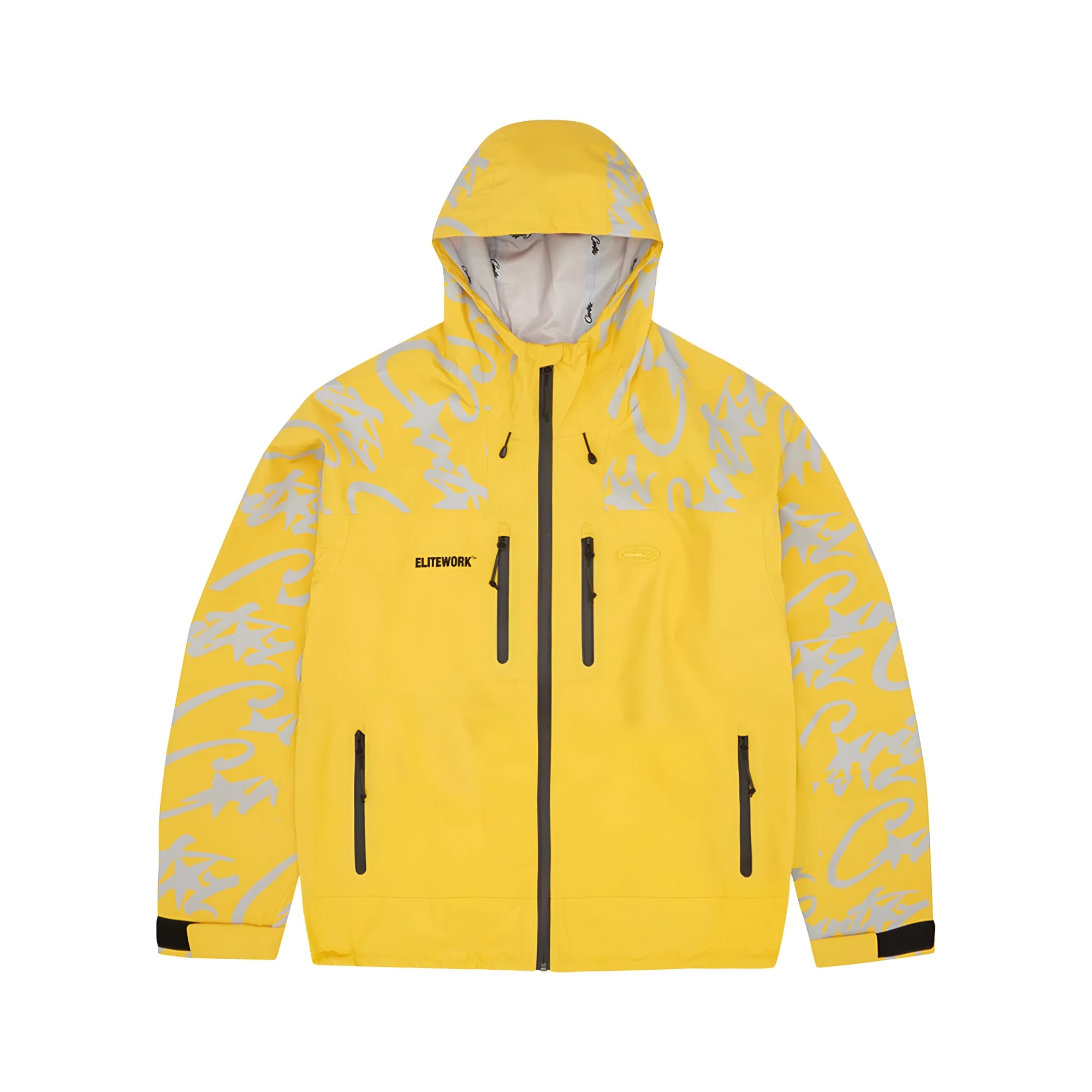 Corteiz Elitework Waterproof Shell Jacket Yella (M) - En stock