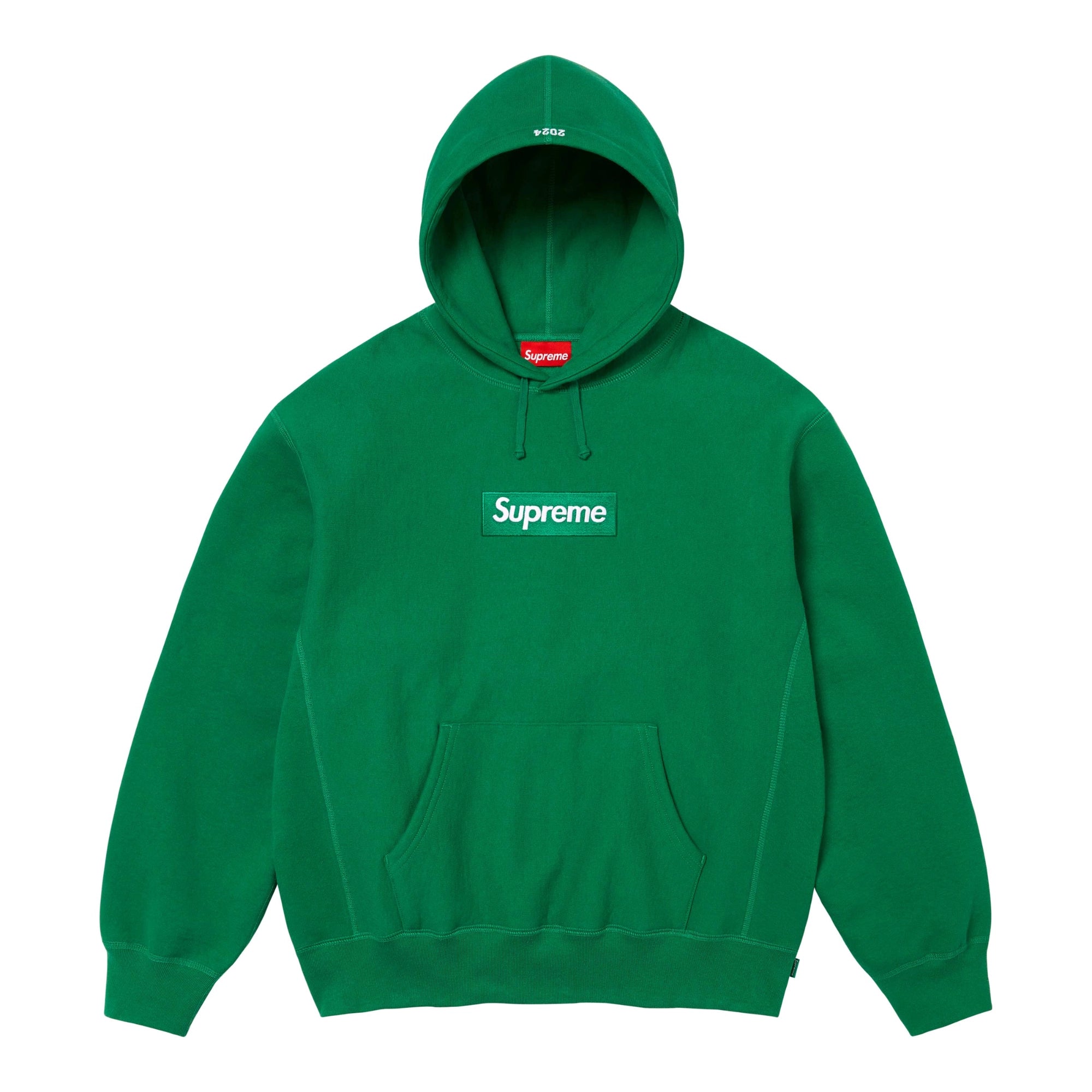 Supreme Box Logo Hooded Sweatshirt FW24 Green