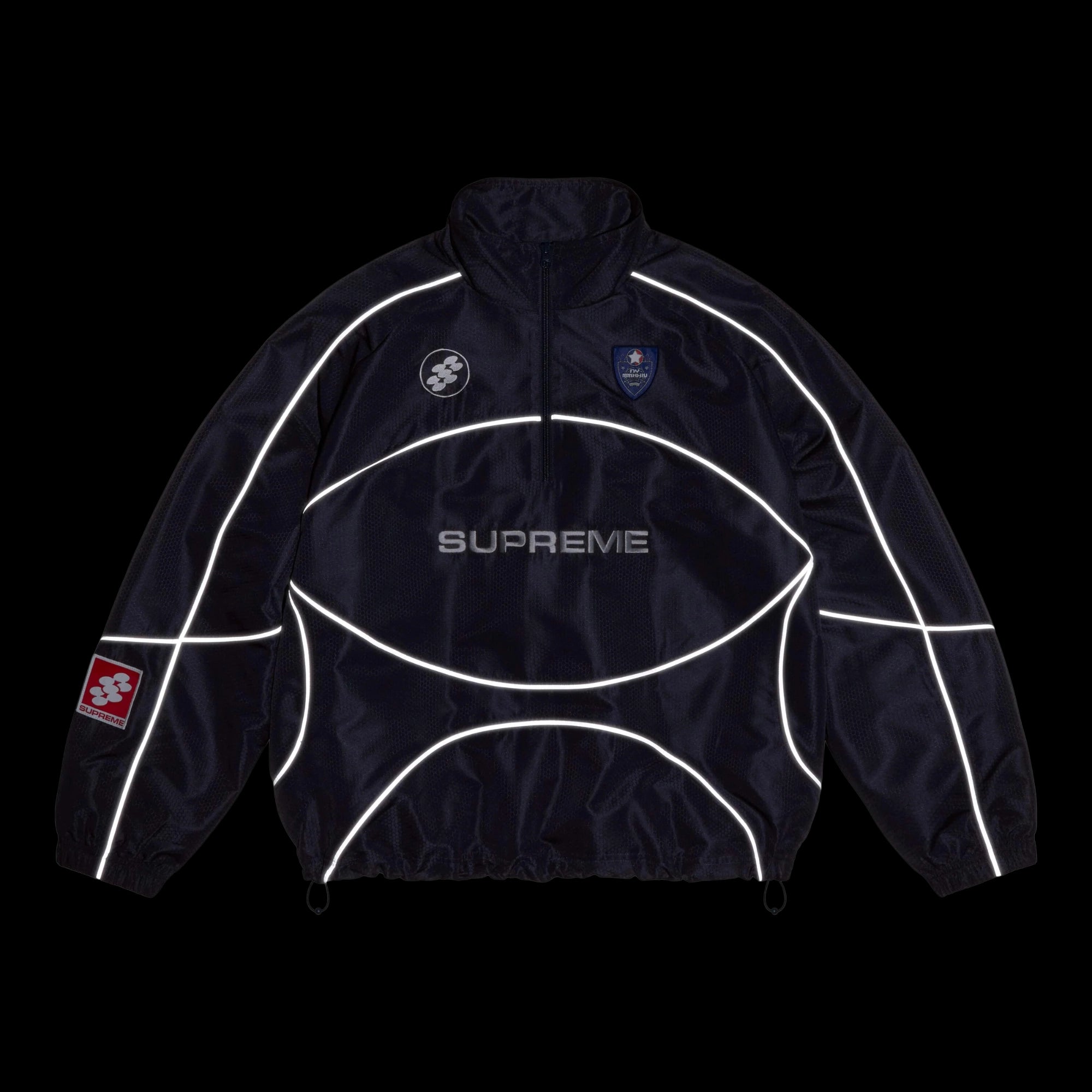 Supreme Reflective Piping Pullover Navy
