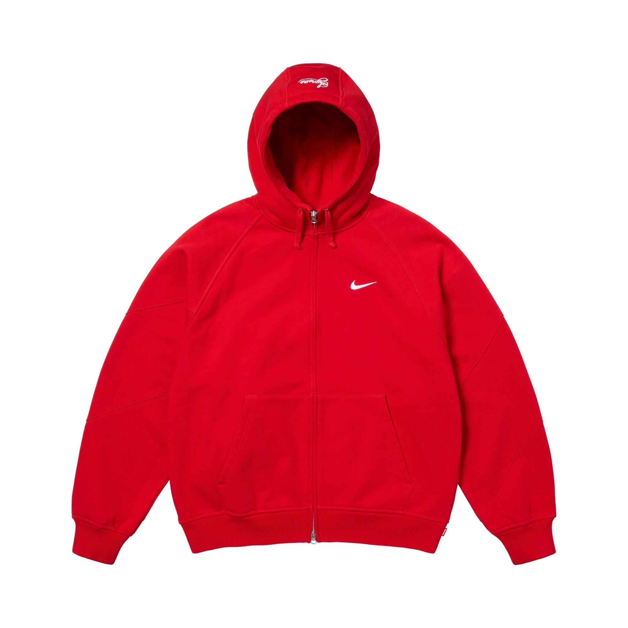 Supreme x Nike Zip Up Hooded Sweatshirt Red