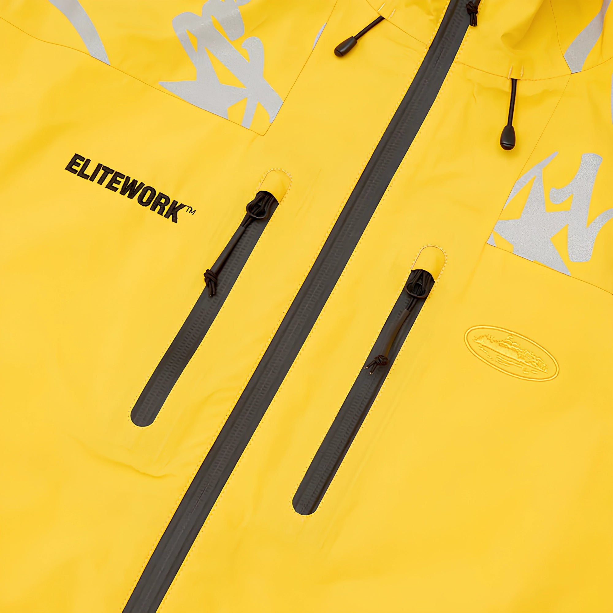 Corteiz Elitework Waterproof Shell Jacket Yella (M) - En stock
