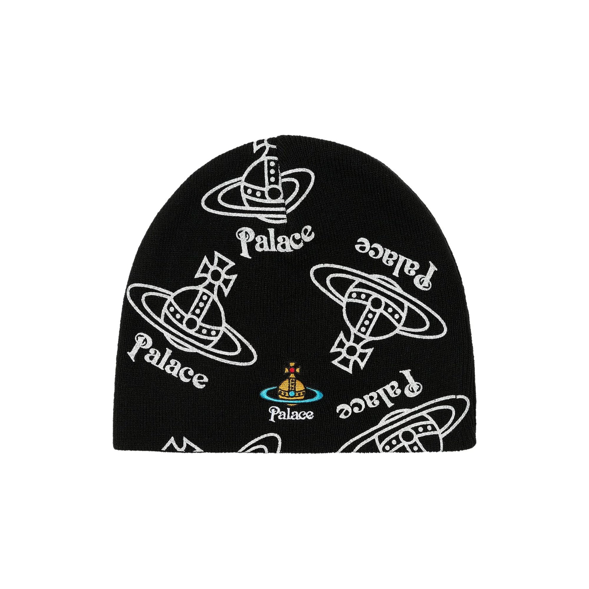 PALACE VIVIENNE WESTWOOD JERSEY BEANIE 黒 大人気 ☆PALACE X VIVIENNE WESTWOOD☆ JERSEY BEANIE (Palace