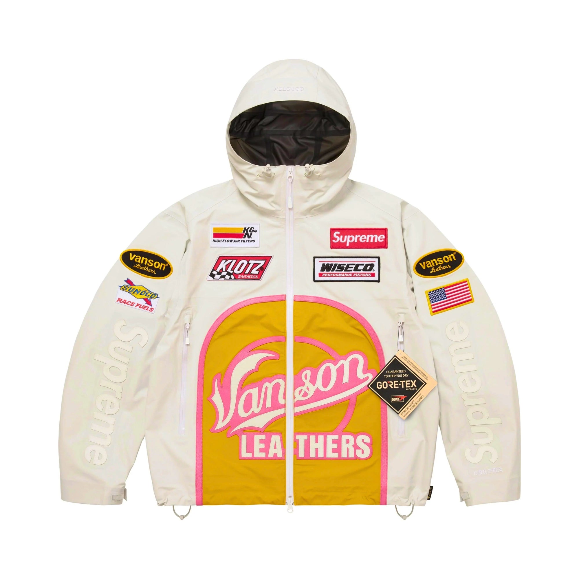 Supreme x Vanson Leathers GORE-TEX Shell Jacket White