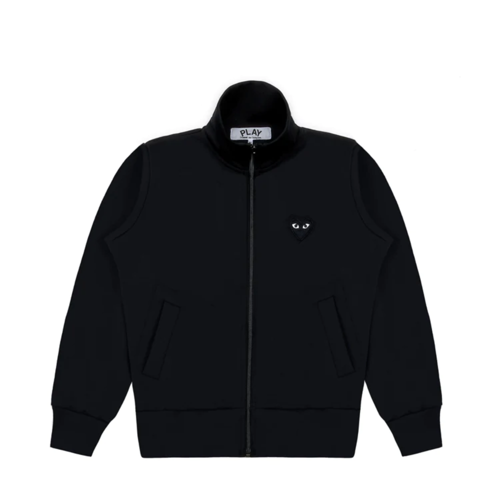 Comme des Garcons Play Big Black Heart Zip Up Sweatshirt Black