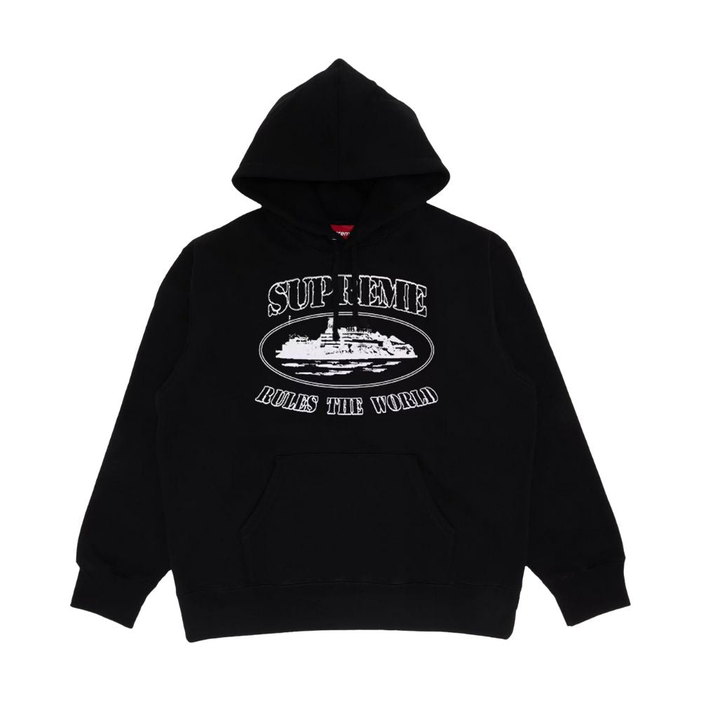 Supreme Corteiz Rules The World Hoodie Black