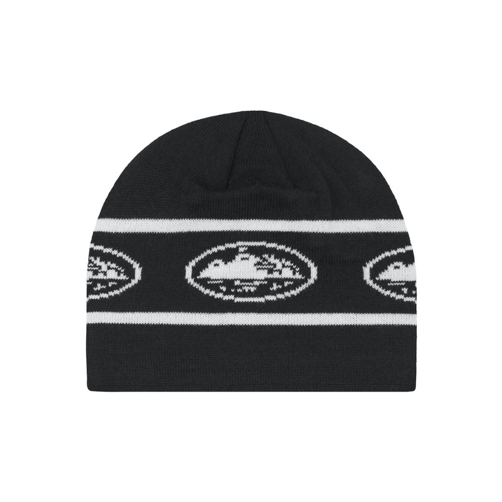 Corteiz Repeat Alcatraz Beanie Black