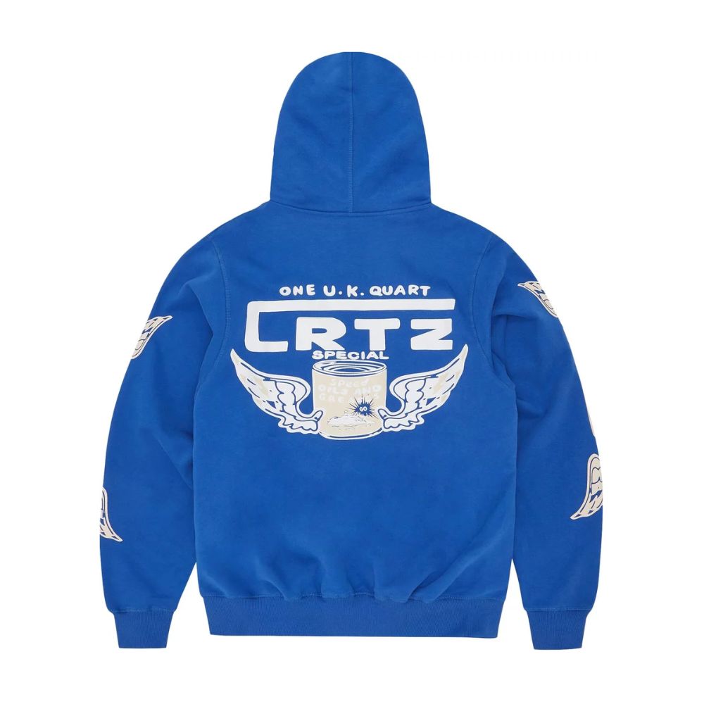 Corteiz Gasolina Double Zip Hoodie Royal Blue