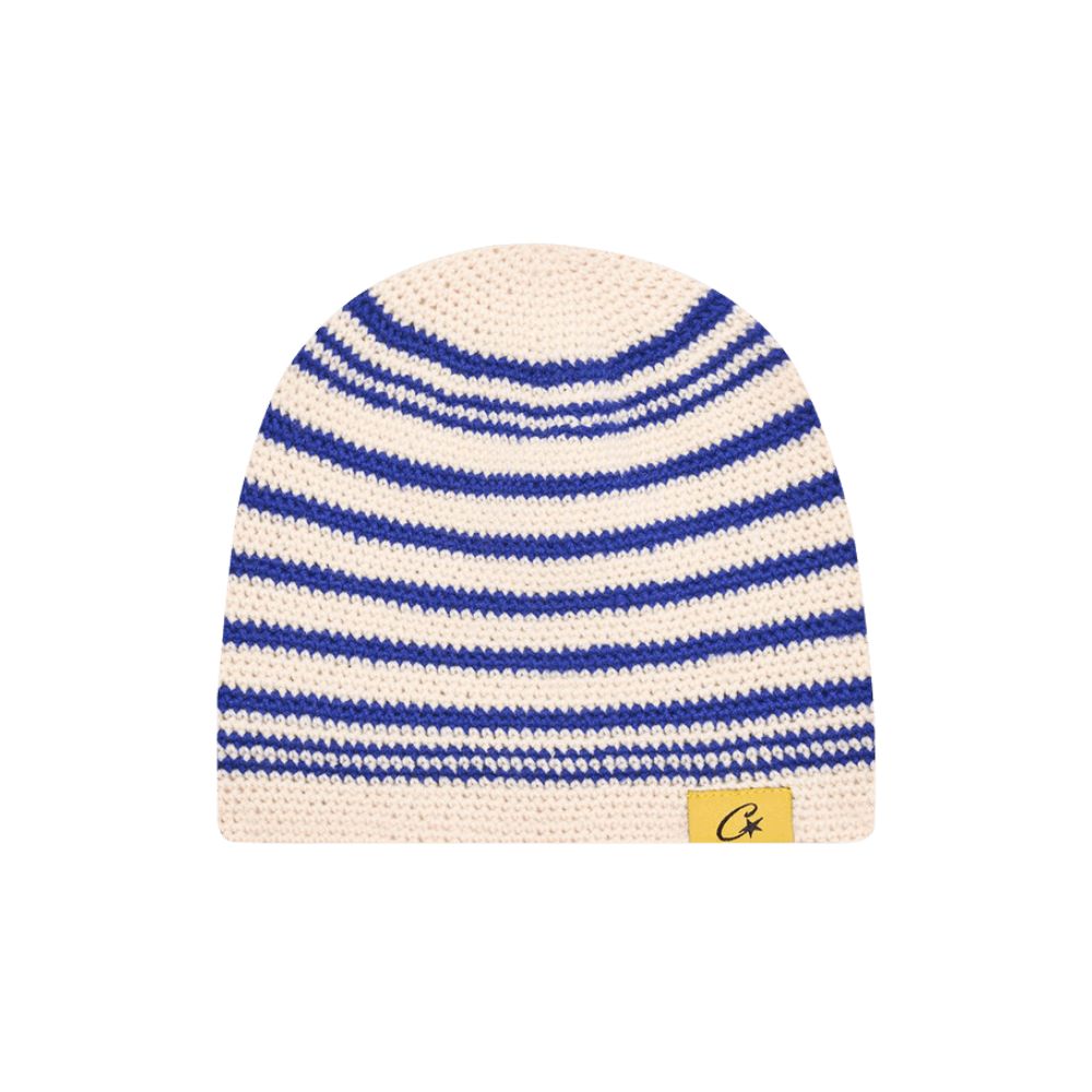 Corteiz Crochet Beanie Striped Blue