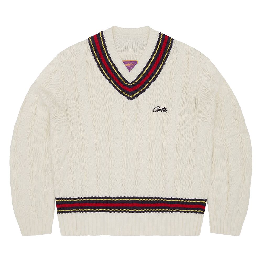 Corteiz Wimbledon Knit Sweater White