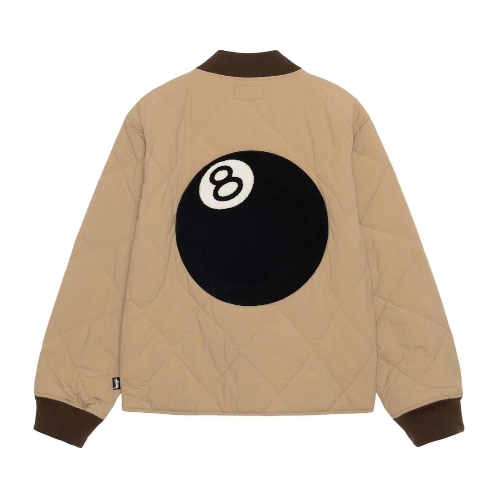 Stussy 8 Ball Quilted Liner Jacket Brown