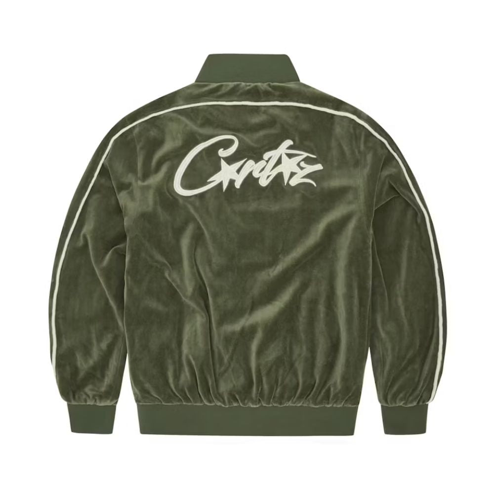 Corteiz VVS Velor Jacket Green
