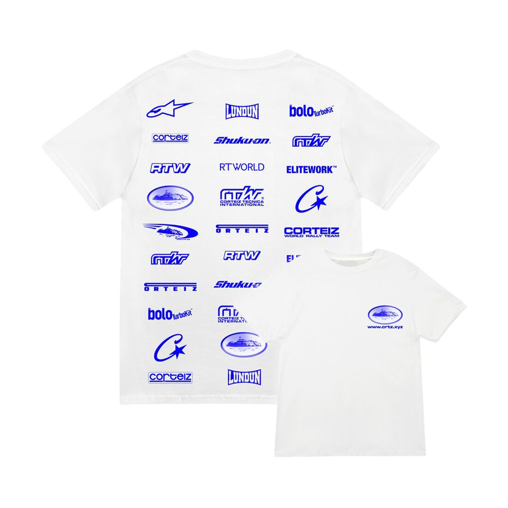 Corteiz Rally Vinylz Tee White (M) - En stock