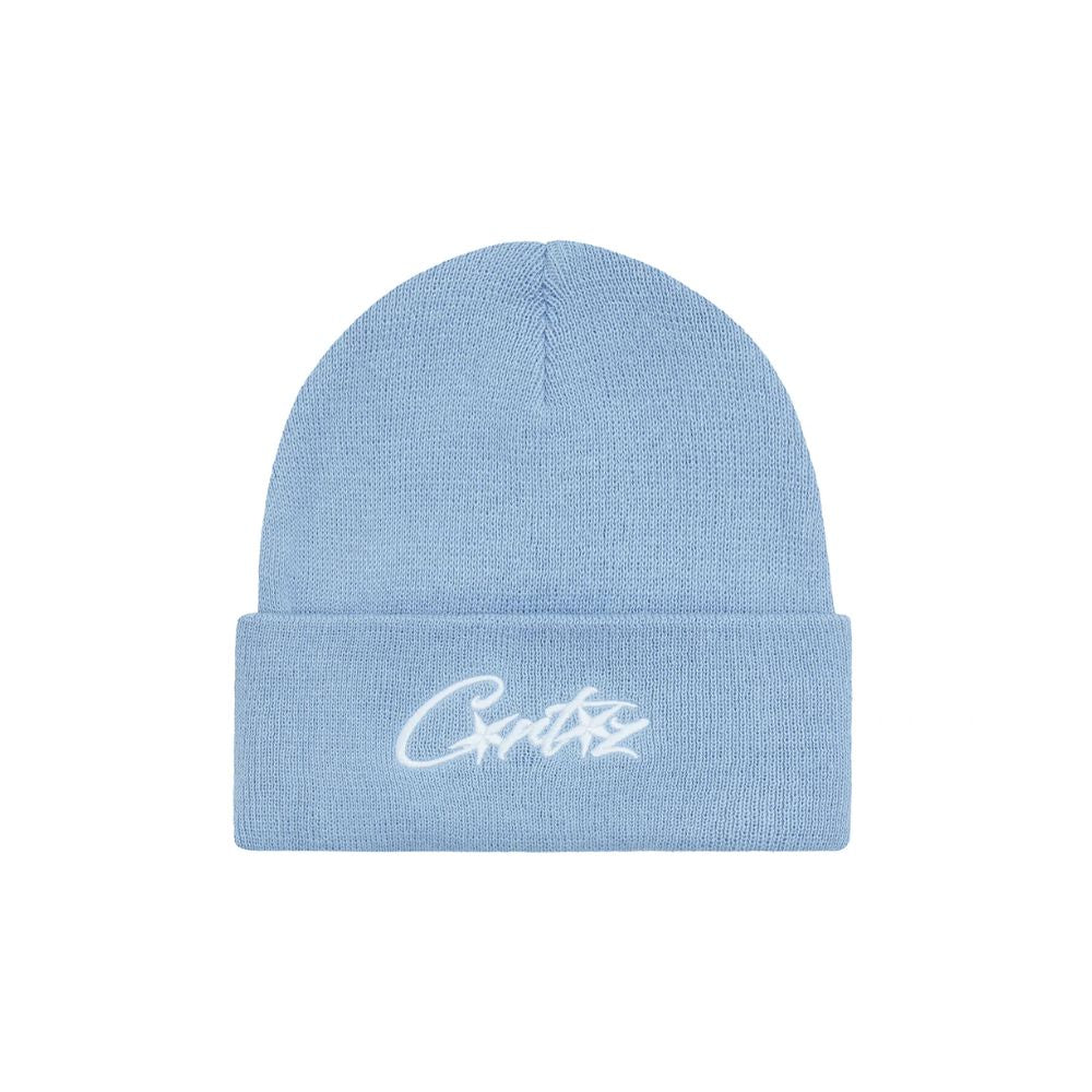 Corteiz Allstarz Folded Beanie Baby Blue