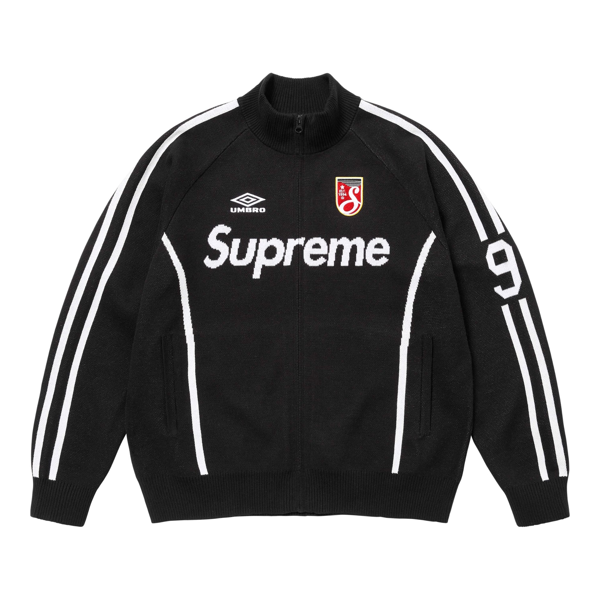 Supreme Umbro Zip Up Sweater Black Supreme Umbro Zip Up Sweater Black