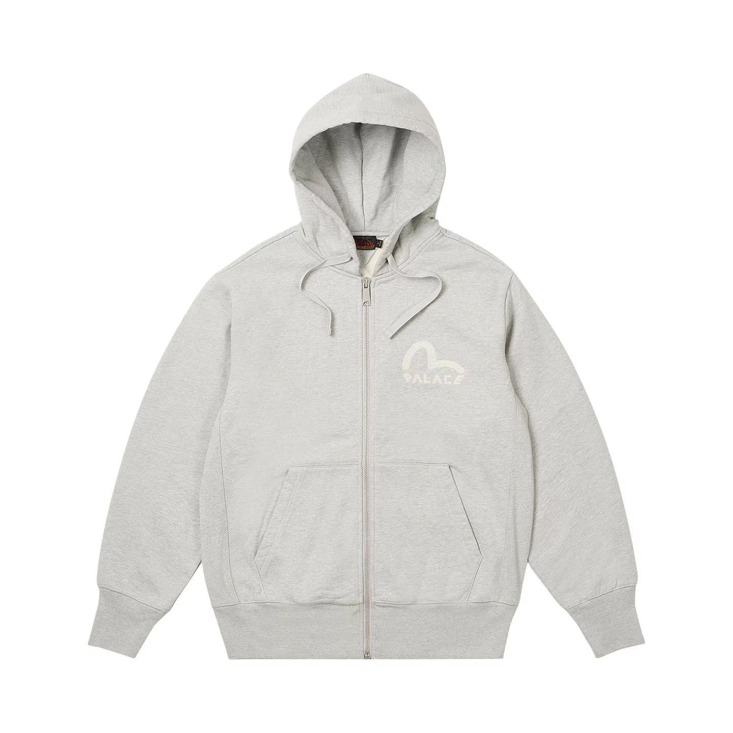 Palace x Evisu Zip Hood Grey Marl