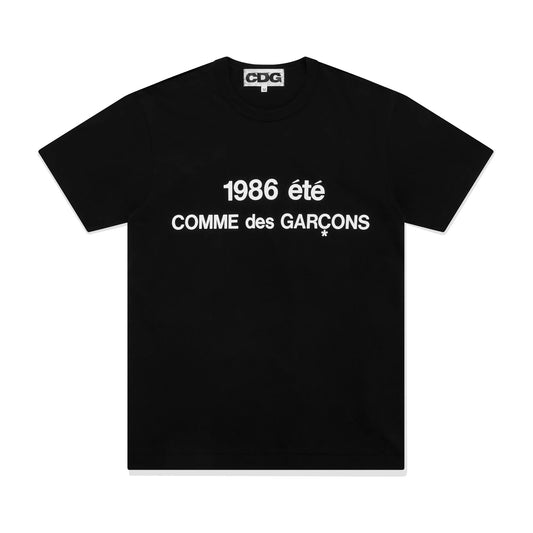 Comme des Garçons T-shirt "Été 1986" Black