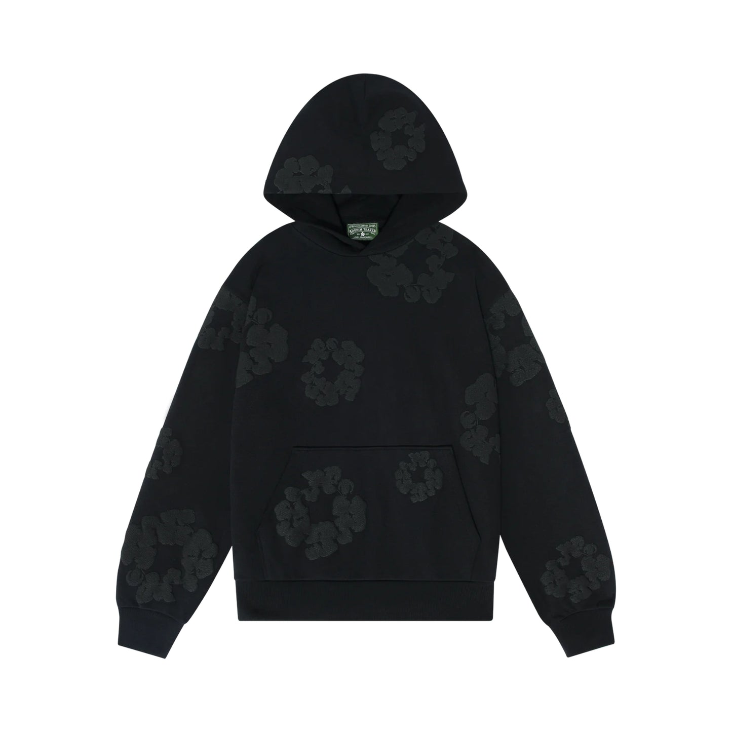 Denim Tears Cotton Wreath Hooded Sweatshirt Black Monochrome