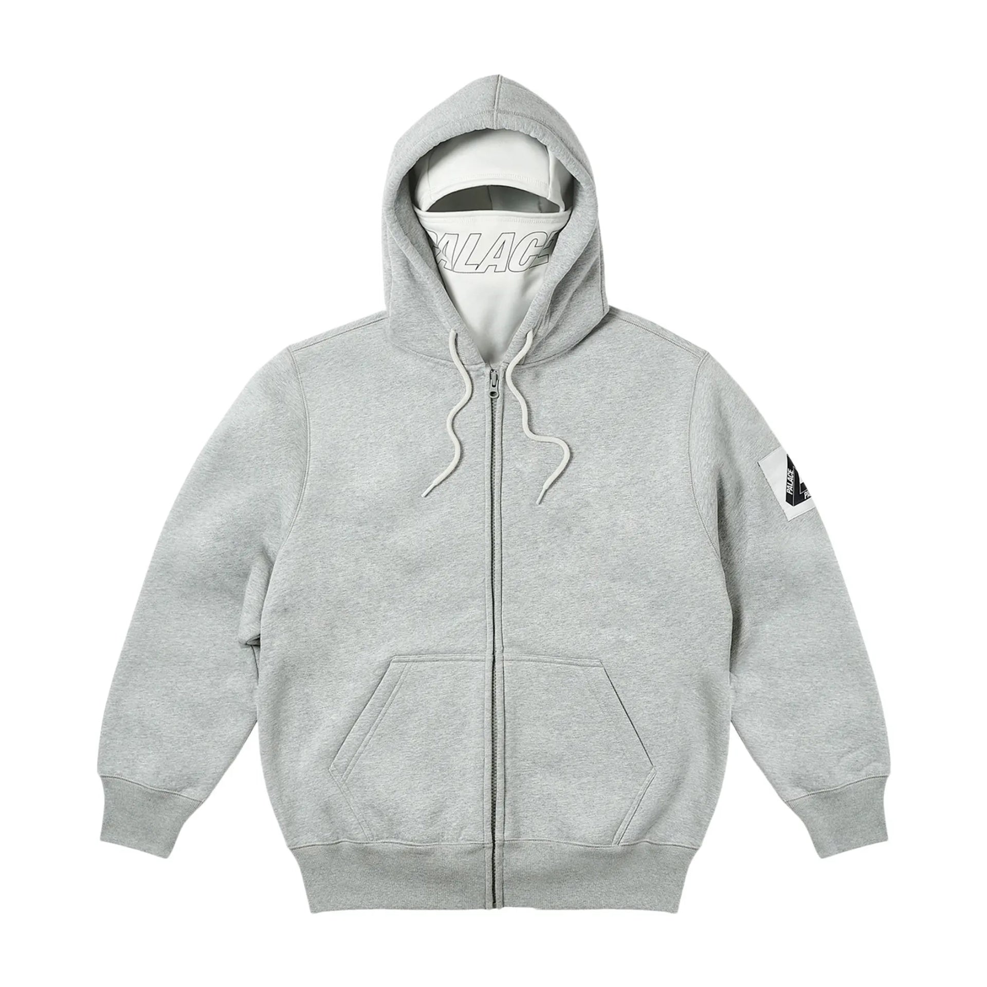 Palace facemask thermal hood ANARCHY着用 Palace Facemask Shearling Thermal Hood Gray