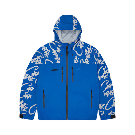 Corteiz Elitework Waterproof Shell Jacket Royal Blue