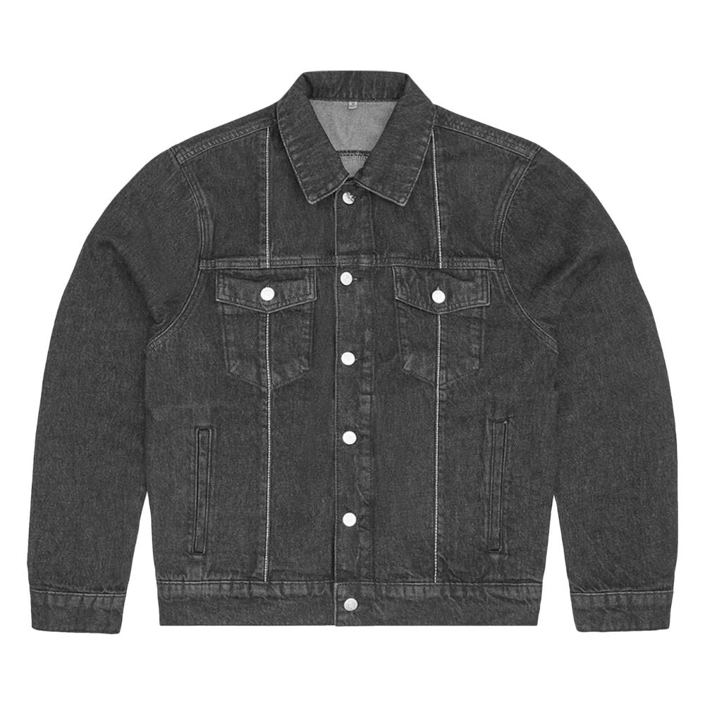 Corteiz C-Star Stitch-Down Denim Jacket Black