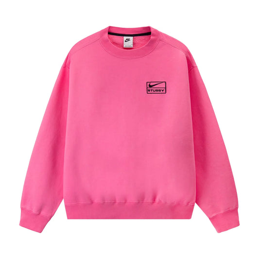 Stussy x Nike Fleece Crew Lotus Pink