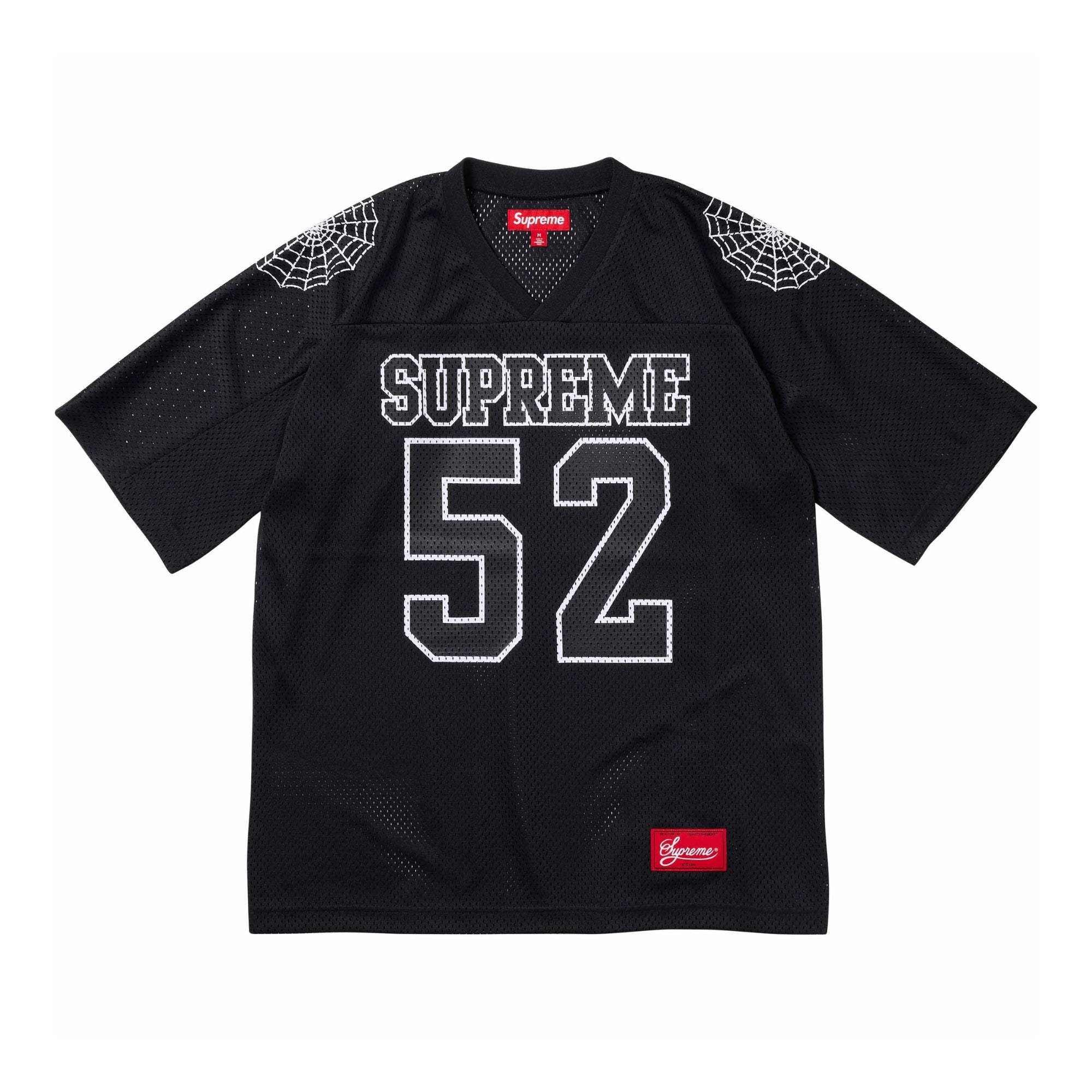 Supreme Spiderweb Football Jersey Black Men's - SS24 - US