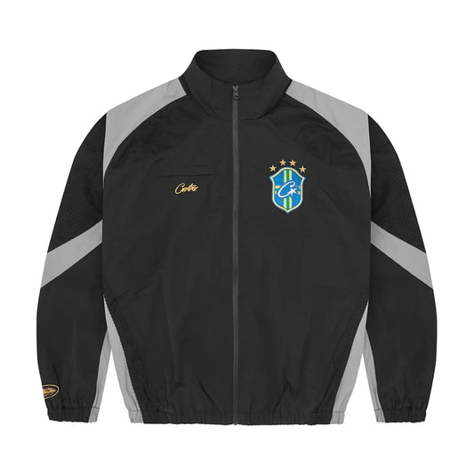 Corteiz Brasil Olympic Shuku Jacket Black/Grey