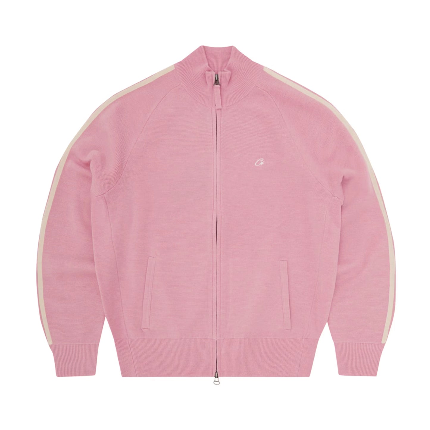 Corteiz Knit Zip Up Fleece Pink