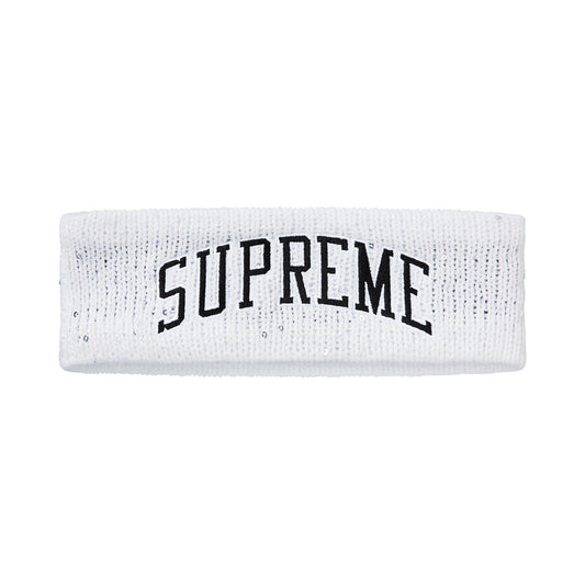 Supreme New Era® Sequin Arc Logo Headband White