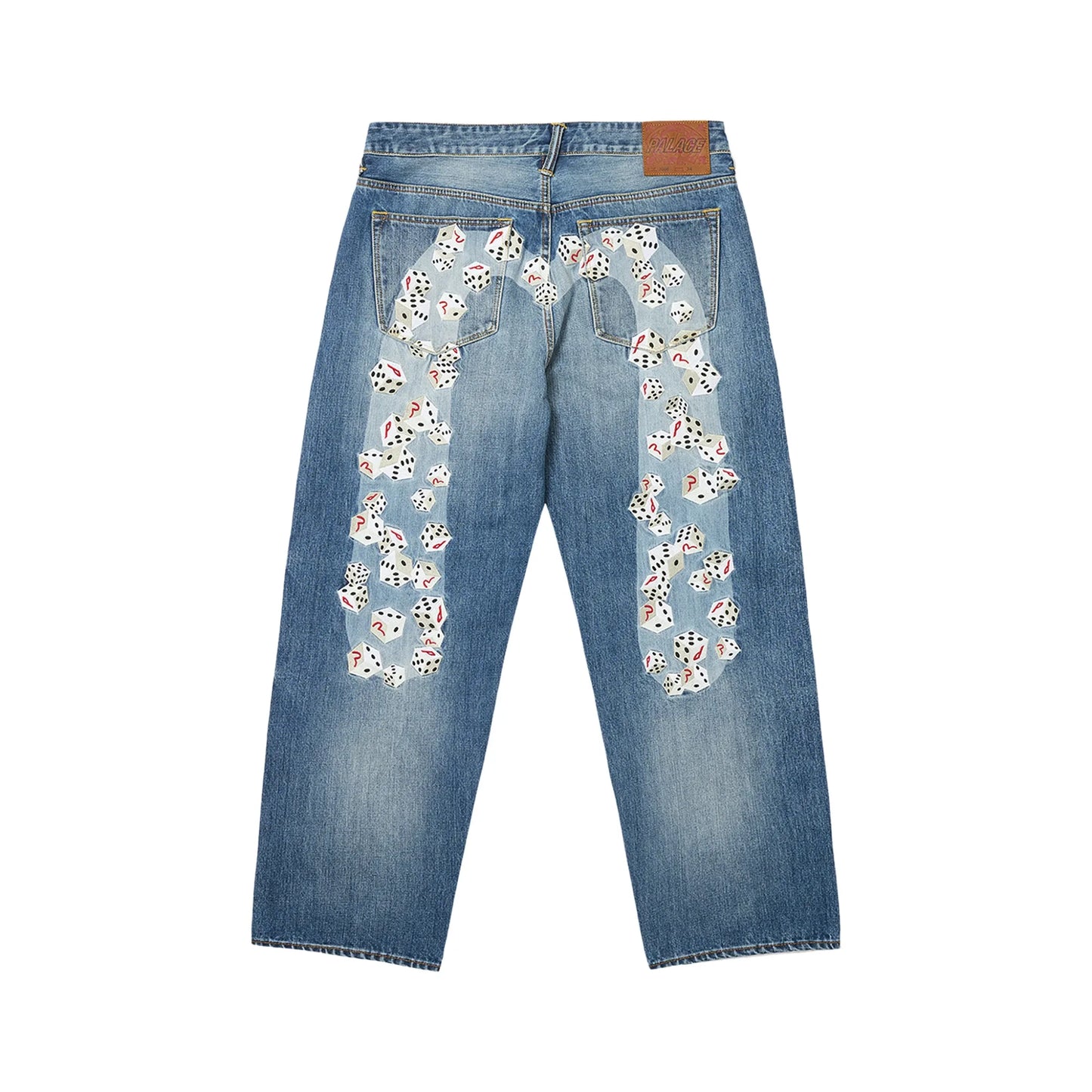 Palace x Evisu Dice Denim Jean Light Wash