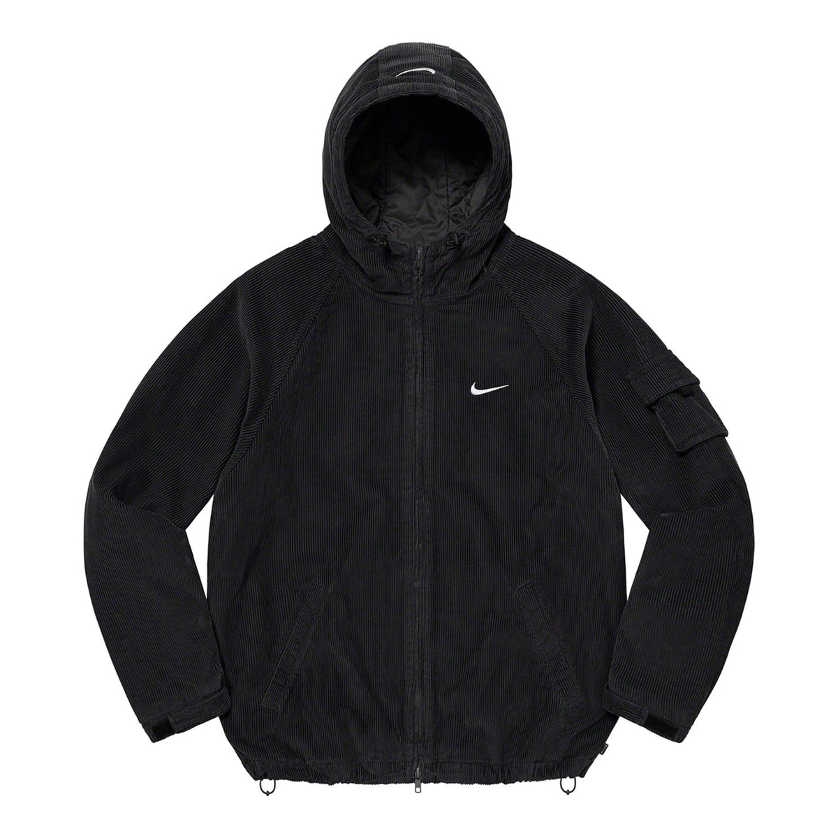 Supreme Nike Arc Corduroy Hooded Jacket Black – Macan Story